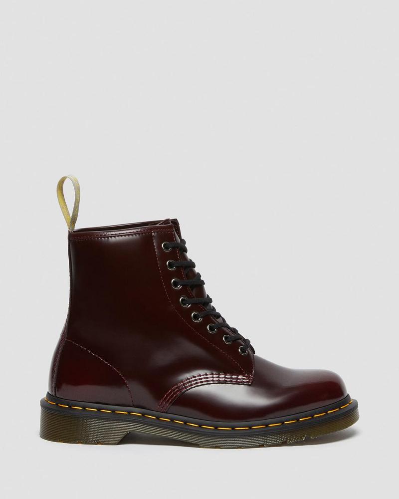 Men's Dr Martens Vegan 1460 Lace Up Boots Pink / Red | AU 542JPQ